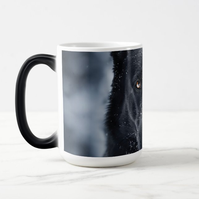Black German Shepherd Magic Mug (Left)