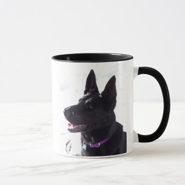 Black German Shepherd Mug (Right)