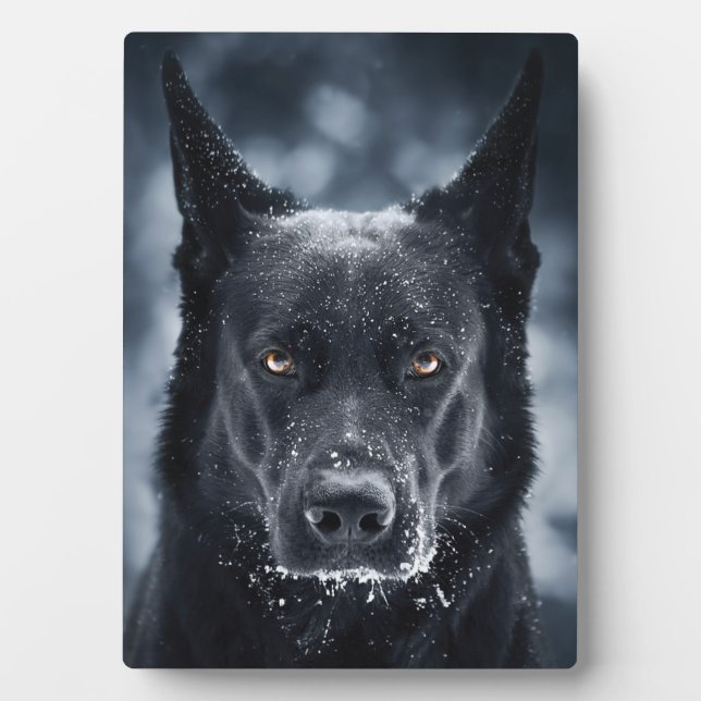 Black German Shepherd Plaque (Front)