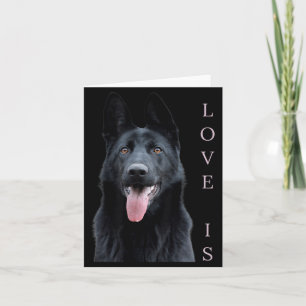 Black German Shepherd Shepard Dog Mum Dad Love Card