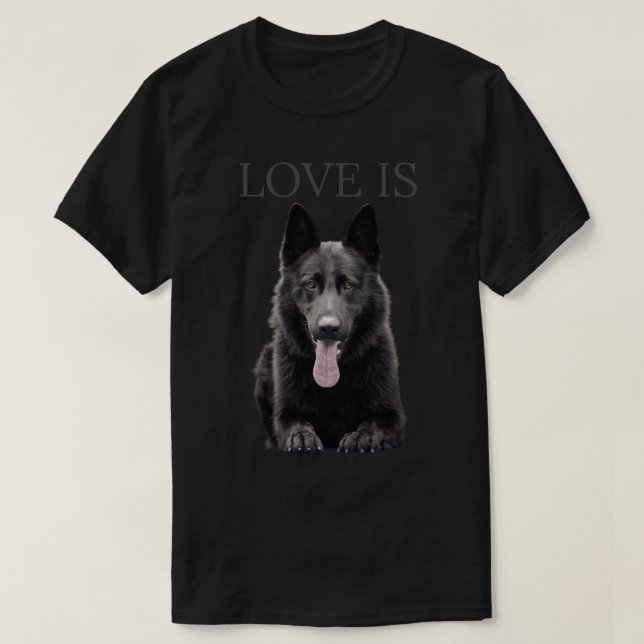 Black German Shepherd Shirt Shepard TShirt Dog Mum (Design Front)
