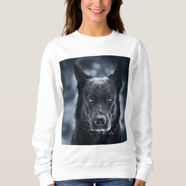Black German Shepherd Sweatshirt (Front)