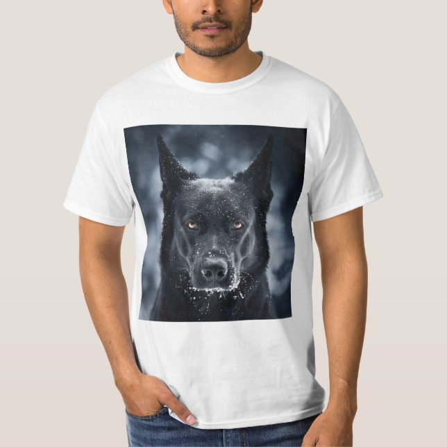 Black German Shepherd T-Shirt (Front)