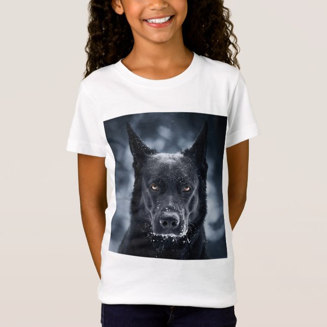 Black German Shepherd T-Shirt (Front)