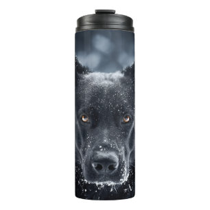 Black German Shepherd Thermal Tumbler