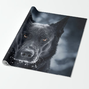 Black German Shepherd Wrapping Paper