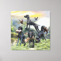 Black German Shorthaired Pointers
