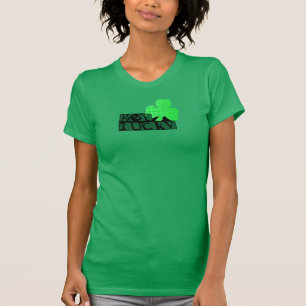 Black Get Lucky Clover St Patrick Women Tee
