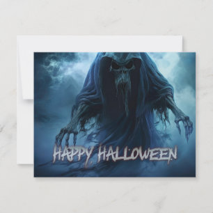 Black ghost in a hellish landscape - Halloween