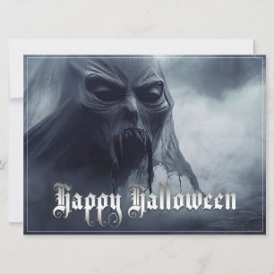 Black ghost in a hellish landscape - Halloween