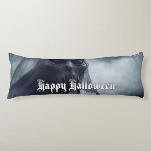 Black ghost in a hellish landscape - Halloween Body Cushion