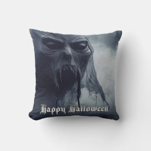 Black ghost in a hellish landscape - Halloween Cushion