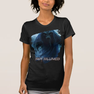 Black ghost in a hellish landscape - Halloween T-Shirt