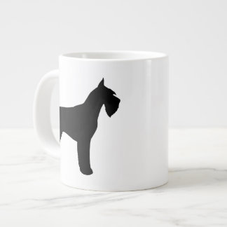 Black Giant Schnauzer Dog Silhouettes Large Coffee Mug