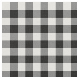 Black Gingham Fabric