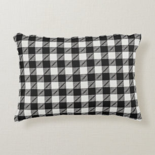 Black gingham pillow