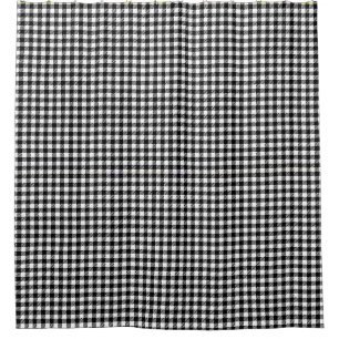 black gingham shower curtain