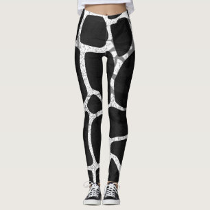 Black giraffe print leggings