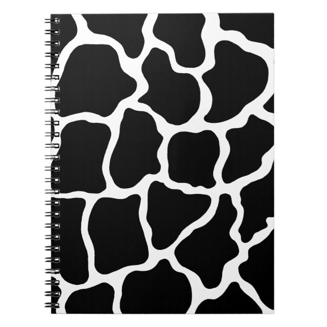 Black Giraffe Print Notebook (Front)