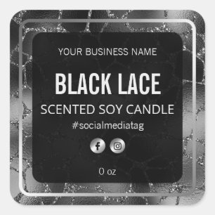 Black Giraffe Print Product Labels