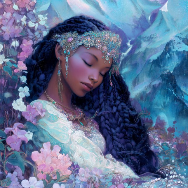 Black Girl Black Queen Fantasy Art Goddess Poster (Creator Uploaded)