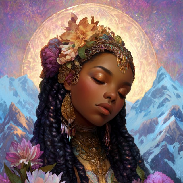 Black Girl Black Queen Fantasy Art Goddess Poster (Creator Uploaded)