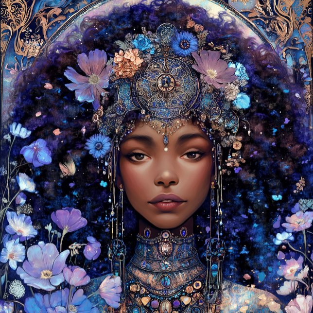Black Girl Black Queen Fantasy Art Goddess Poster (Creator Uploaded)