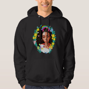 Black Girl Easter Magic Brown Skin Girls Spring Ea Hoodie