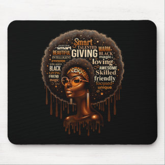 Black Girl I Am Black History Month Pride Melanin  Mouse Pad