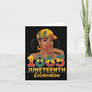 Black Girl Juneteenth 1865 Celebration Premium Card