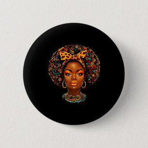 Black Girl Magic Afro Melanin Queen African Americ 6 Cm Round Badge
