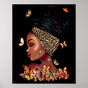 Black Girl Magic Afro Melanin Queen African Americ Poster