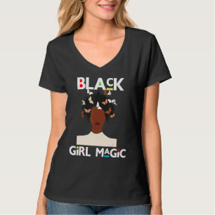 Black Girl Magic Afro Woman Sista Melanin Women Au T-Shirt