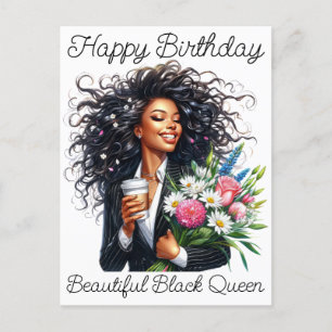 Black Girl Magic Birthday Sista Melanin Woman Holiday Postcard