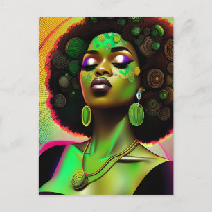 Black Girl Magic Birthday Sista Melanin Woman Holiday Postcard