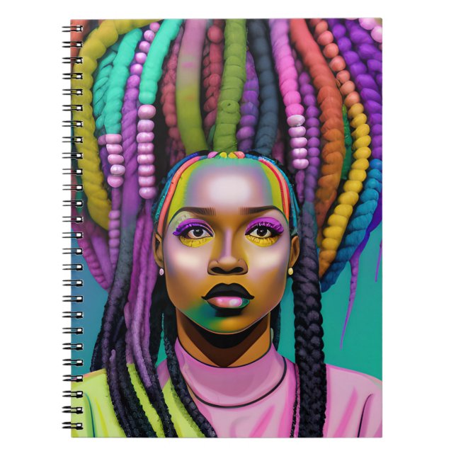 Black Girl Magic Birthday Sista Melanin Woman Notebook (Front)
