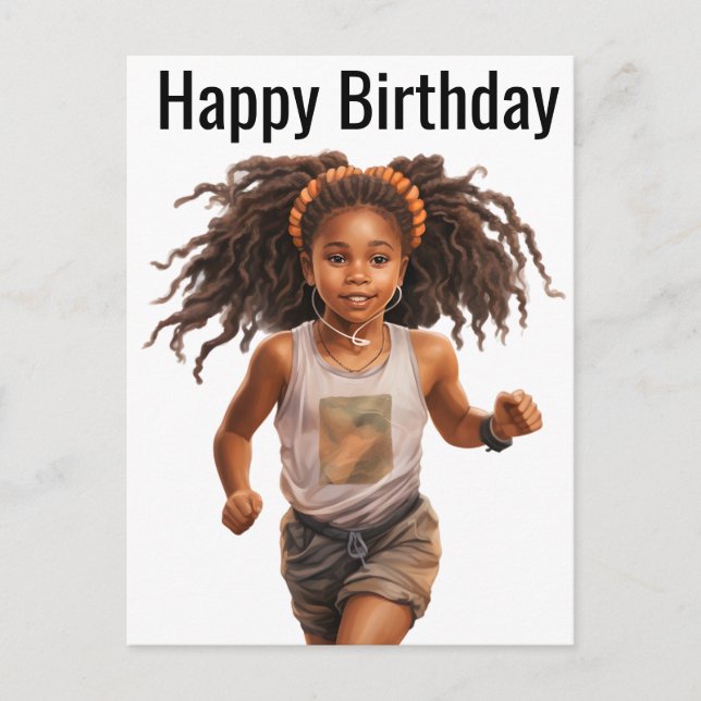 Black Girl Magic Birthday Sista Melanin Woman Postcard (Front)