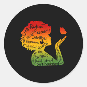 Black Girl Magic Black History Juneteenth Women Classic Round Sticker