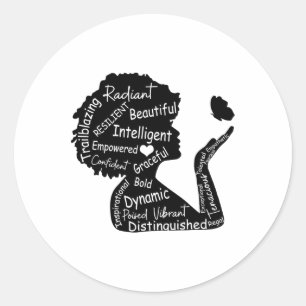 Black Girl Magic-black History Month Apparel Classic Round Sticker