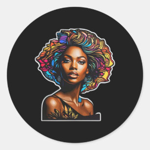 Black Girl Magic - Celebrating Strength And Beauty Classic Round Sticker