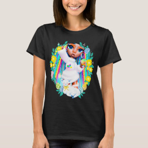 Black Girl Magic Easter Bunny Basket Egg Hunt Mela T-Shirt