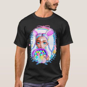 Black Girl Magic Easter Bunny Basket Egg Hunt Mela T-Shirt