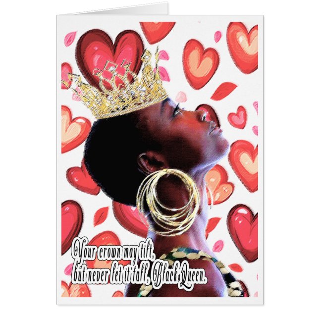 Black Girl Magic Empowerment Greeting Card (Front)