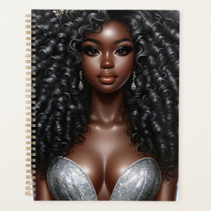 Black girl magic melanin brown skin girls sista planner