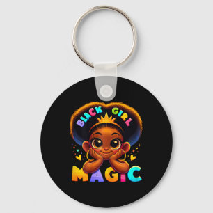 Black Girl Magic Melanin Poppin Toddler Juneteenth Key Ring