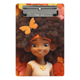 Black girl magic melanin princess brown skin girls mini clipboard