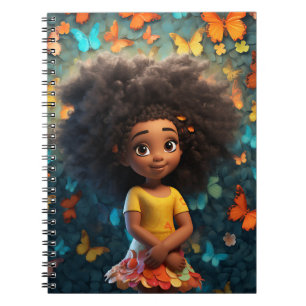 Black girl magic melanin princess brown skin girls notebook