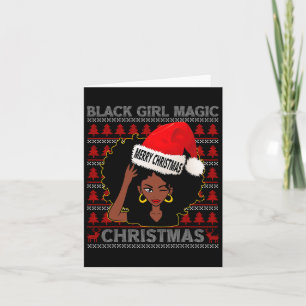 Black Girl Magic Merry Christmas African American Card