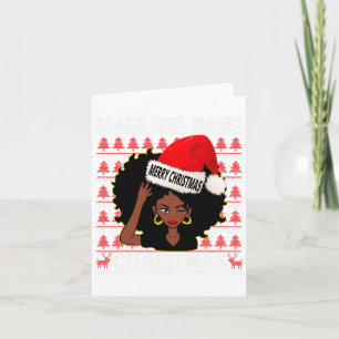 Black Girl Magic Merry Christmas African American  Card