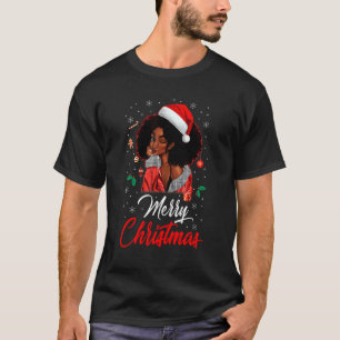 Black Girl Magic Merry Christmas African American T-Shirt